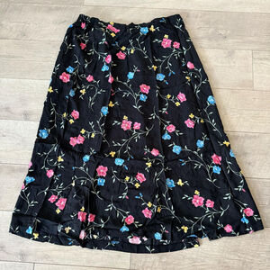 Women's Bentley Plus Skirt Size 20 Black Floral Print